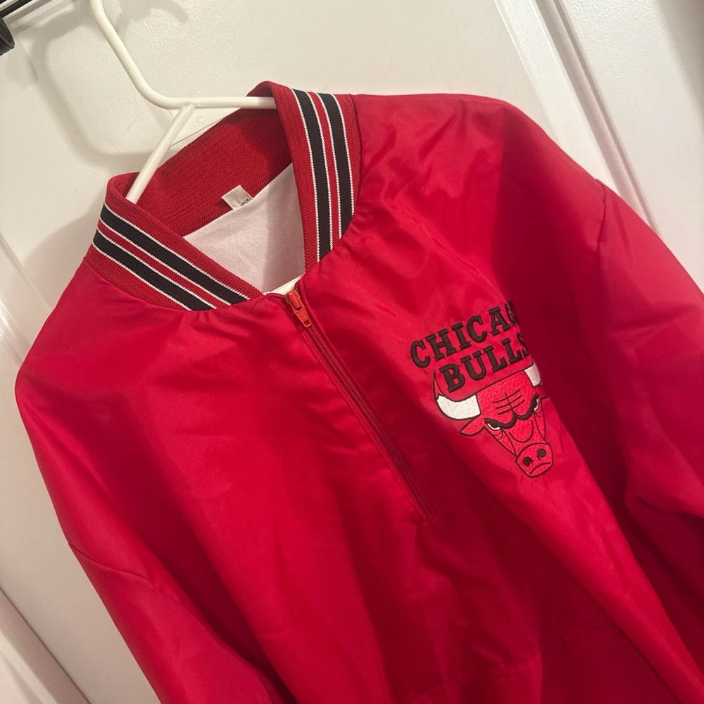 Vintage Chicago Bulls Quarter Zip Warm Up Jacket - Picture 2 of 4
